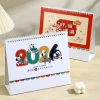 Zhouzhou Calendar 2026 Year of the Horse Desk Calendar Korean-style Paper Stand Calendar Office Note Advertisement Custom Large Grid Desk calendar Application Scenario